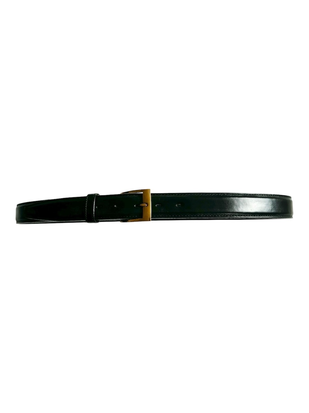 GALCO Men’s Shiny Black 1 1/8” Genuine Leather Brass Buckle Belt- Size 40B